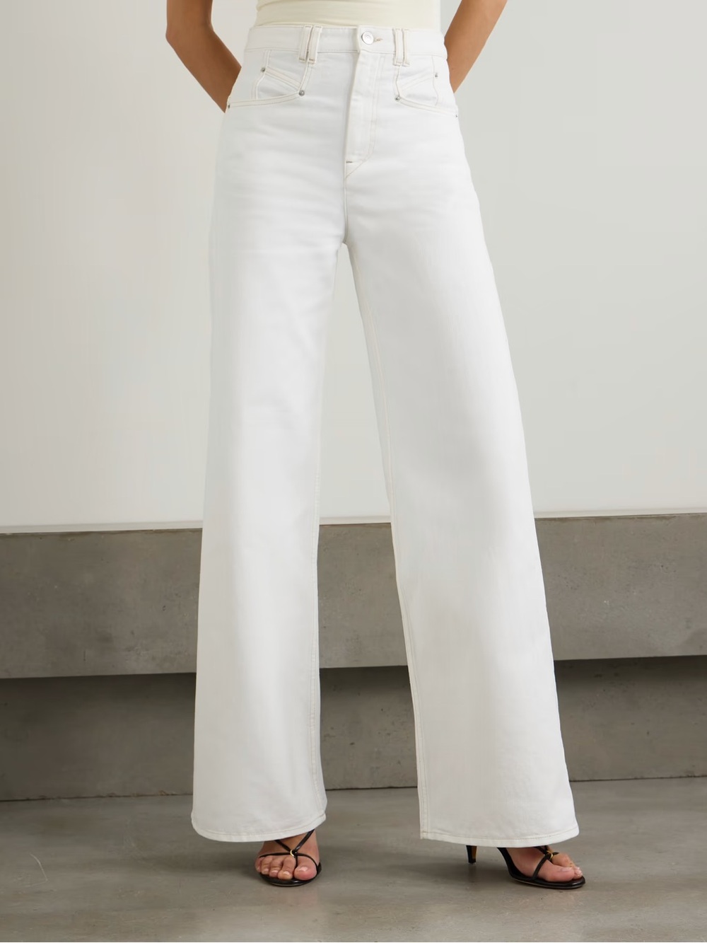 ISABEL MARANT Lemony high rise wide leg jeans